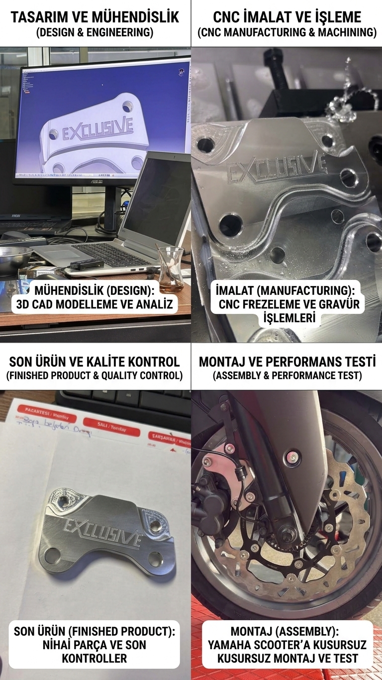 Xmax Kaliper Adaptörü Detaylı Görünüm